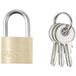 Sygonix SY-5045280 Hangslot 19.7 mm Deels gelijksluitend Or-jaune Serrure à clé