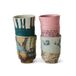 HKLIVING Artist ceramics mok (Ø7,2 cm) (set van 4)