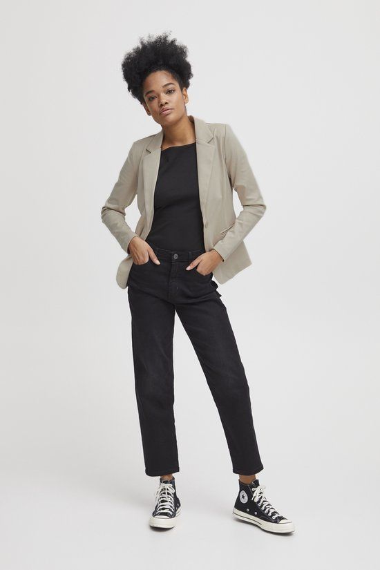 ICHI Blazer Kate Beige - Doeskin - Maat M - Vrouwen