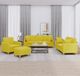 Maison Exclusive - Ensemble de canapés 4 pièces avec coussins, tissu jaune clair