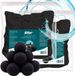 Sillar Filtre de piscine – Boules filtrantes pour pompes de piscine – 700g – réutilisable – adapté aux piscines et filtres à sable – 50 mm – avec charbon actif – noir