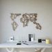 Homemania metalen decoratie wereldkaart, koper, W120xd0.15xh60 cm