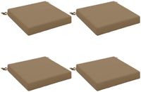 vidaXL - 4-Piece - Zitkussens - SOEST - 4 - st - 100% - Polyester - Taupe