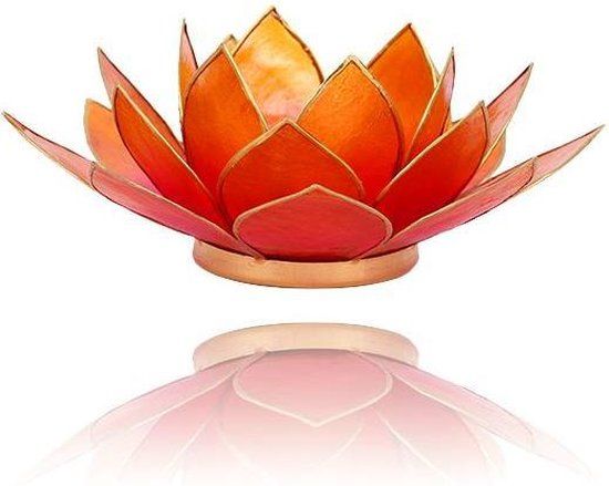 Yogi & Yogini Lotus Sfeerlicht Roze-Oranje - Ø 13.5 cm
