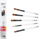 Darwi Acryl Penselen Set – Fijn Formaat - Voor Acryl, Olie en Aquarelverf - 5 stuks