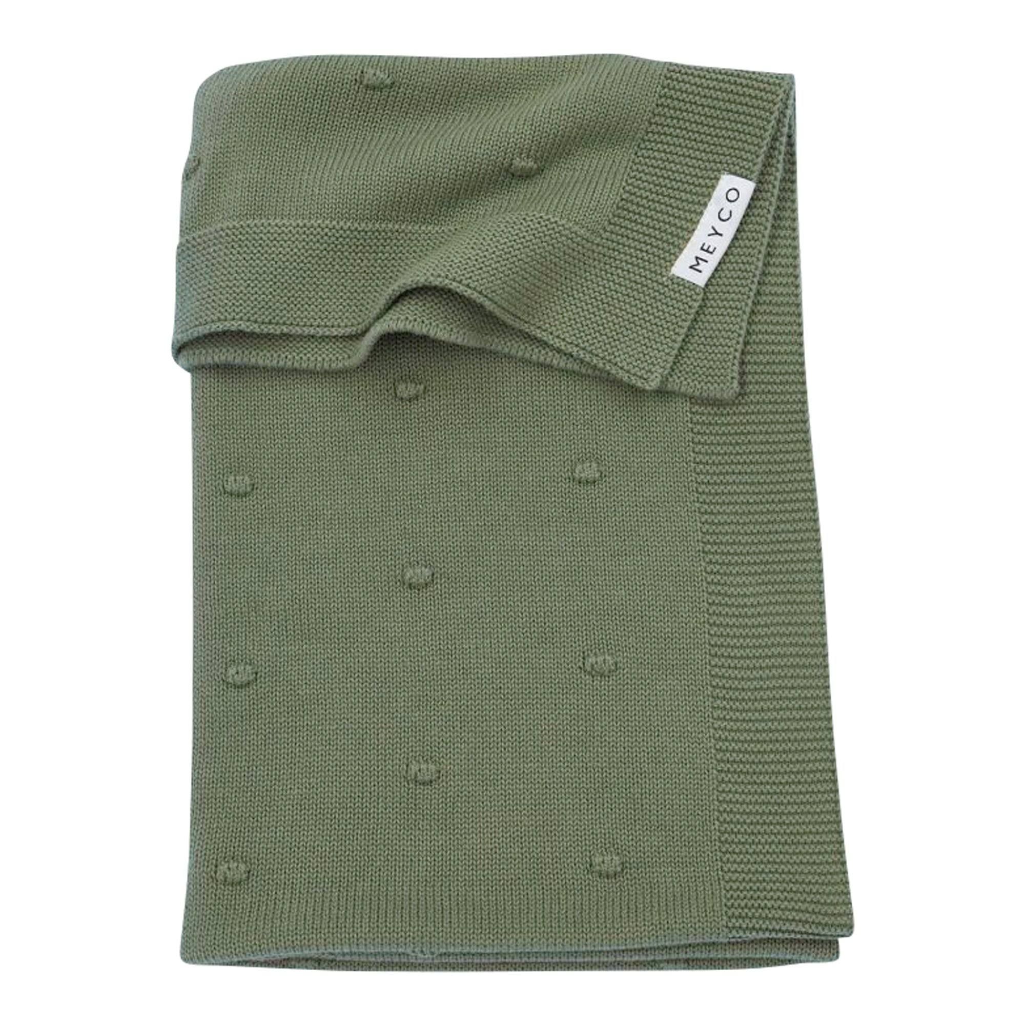 Meyco Baby Wiegdeken Mini Knots - 75x100 cm - Forest Green