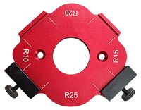 Gabarit de perçage et de fraisage 4 en 1 pour rayons R10, R15, R20, R25 – Gabarit multifonctionnel et précis en alliage d'aluminium avec système de fixation rapide et gabarit d'angle R