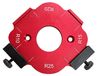 Gabarit de perçage et de fraisage 4 en 1 pour rayons R10, R15, R20, R25 – Gabarit multifonctionnel et précis en alliage d'aluminium avec système de fixation rapide et gabarit d'angle R