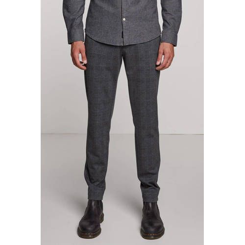 ONLY & SONS ONSMARK - Geruite Regular Fit Broek - Zwart