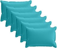 vidaXL - Kussensloop - 6 stuks - HOUTEN - Turquoise - 30 x 50 cm - Polyester