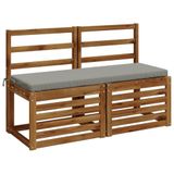 vidaXL Bankkussen SOEST 100% Polyester Grijs 110 x 40 x 5 cm