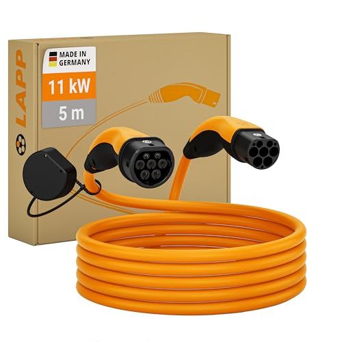 LAPP Laadkabel elektrische auto - Type 2 - 11 kW - 5 meter - Oranje
