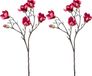 Emerald Kunstbloem Magnolia tak - 2x - 65 cm - dieproze - Kunst zijdebloemen