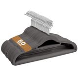 Sasha Morel Set van 50 fluwelen kleerhangers - antislip fluwelen hangers voor kleding, ruimtebesparende hangers voor volwassenen met strikorganizer en draaibare haken - kledinghangers