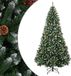 vidaXL Sapin de Noël artificiel 240 cm PVC Vert et Blanc