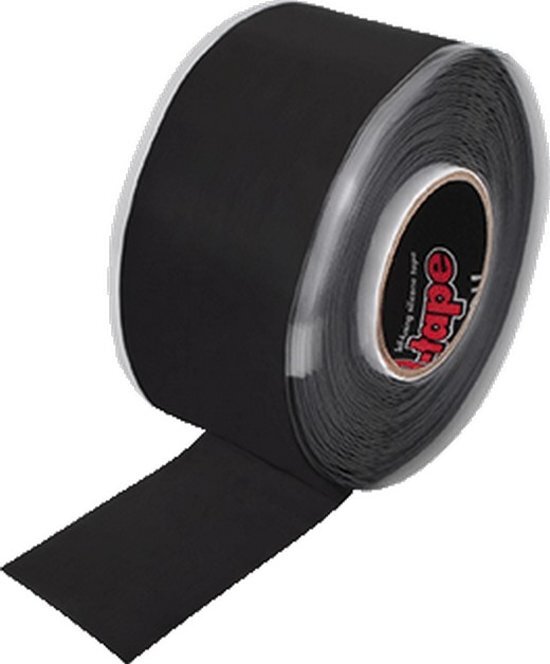 Stokvis STOK zelfkl tape RQT silicoon zw lxb 3.65mx25.4mm UV-bestendig