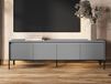 TRAINING Meuble TV-HiFi 4 portes 192 cm gris