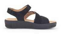 Gabor Dames Plateau Sandalen Zwart Leer Maat 38