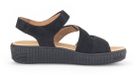 Gabor Dames Plateau Sandalen Zwart Leer Maat 38