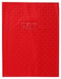 Calligraphe 72413C Schriftomslag met Diamantkorrel structuur Rood - 24x32 cm - 18/100ste met Etikethouder - PVC Opaak