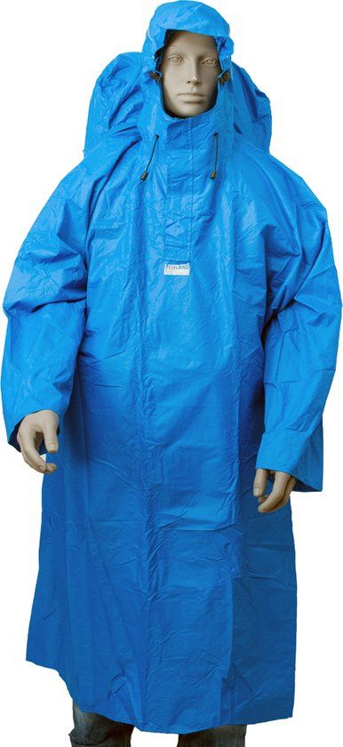 LOWLAND OUTDOOR Rugzakponcho - 100% waterdicht - Blauw - Unisex - Maat L