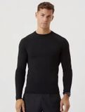 Björn Borg Dutch Brand management BV Heren sport top met lange mouwen - Merino Blend - Merino wollen thermoshirt - heren thermo ondergoed - L - Zwart