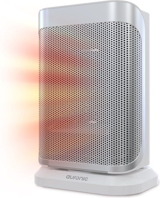 Auronic Keramische Kachel - 2 Standen - 1500W Heater - Ventilatorkachel - Elektrische Kachel met LED Indicatie - Roterend - Wit