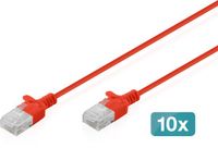 Digitus DK-1618-005S-R-10 netwerkkabel Rood 0,5 m Cat6 U/UTP (UTP)