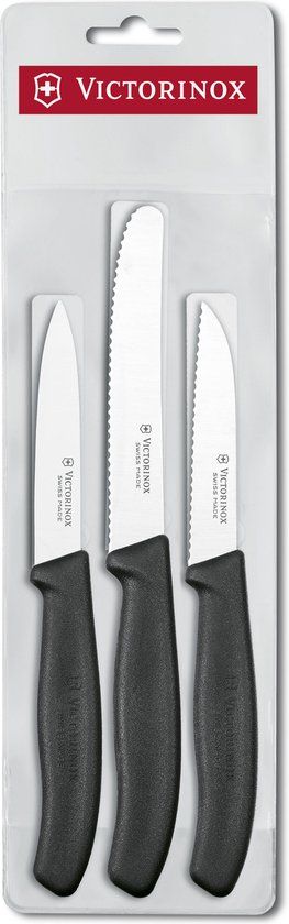 Victorinox Classic - Schilmessenset 3-delig - Zwart - 3 stuks
