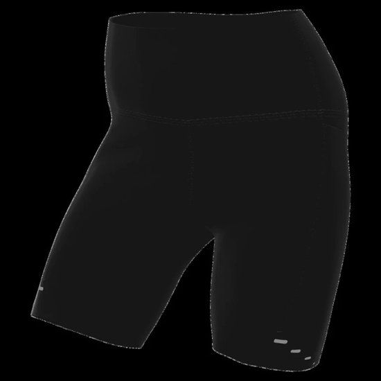Nike Swift High-Waisted 4 Running Korte Broek Dames Black/Reflective Silver XL