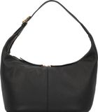 Coccinelle Leren Schoudertas Fernanda Shoulder Bag Noir Zwart