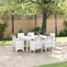 Maison Exclusive - Ensemble de jardin pour 7 personnes, blanc, en rotin synthétique
