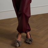 Manfield Dames Leopard Suède Loafers Maat 36