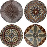 DKD Home Decor Placemat Kurk Dolomite Tegel Bruin (20 x 20 x 1 cm) (20 x 20 x 0,7 cm) (4 Stuks)