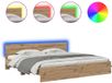 vidaXL Bedframe met hoofdeinde Artisan Eiken 200 x 200 cm Bewerkt hout