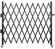 Barrière de sécurité - Barrière accordéon/barrière extensible - Pliable et extensible individuellement - Acier - Avec roulettes pivotantes à 360° - Cadenas inclus