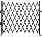 Barrière de sécurité - Barrière accordéon/barrière extensible - Pliable et extensible individuellement - Acier - Avec roulettes pivotantes à 360° - Cadenas inclus