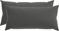 vidaXL - Kussensloop - 2 stuks - HEERLEN - Antraciet - 40 x 80 cm - Polyester