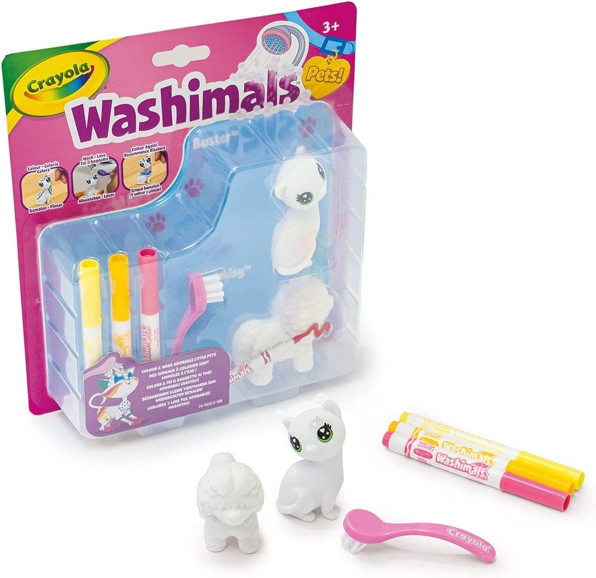Crayola Washimals Pets Navulset Hondje & Poesje - Spel en cadeau voor kinderen - Vanaf 3 jaar