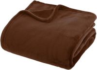 Atmosphera Fleece deken/fleeceplaid - chocolade bruin - 180 x 230 cm - polyester