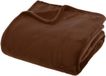Atmosphera Fleece deken/fleeceplaid - chocolade bruin - 180 x 230 cm - polyester