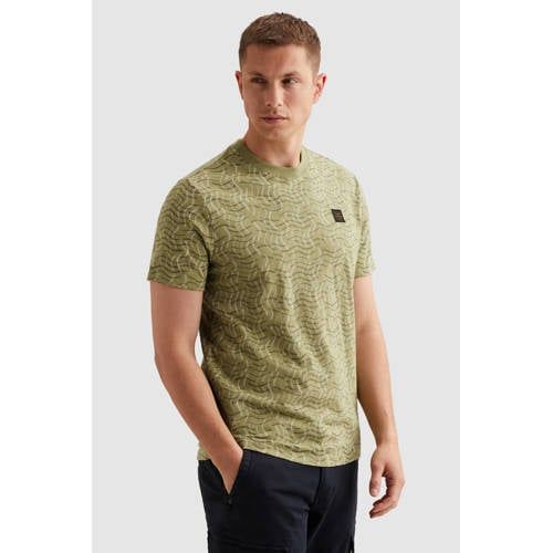 PME Legend regular fit T-shirt met print - mosgroen