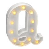 Jandei letterverlichting, alfabetlamp, led, letterlamp, verlichte letters, nachtverlichting, decoratie voor verjaardagsfeestje, bruiloft, kinderkamer (Q)