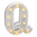 Jandei letterverlichting, alfabetlamp, led, letterlamp, verlichte letters, nachtverlichting, decoratie voor verjaardagsfeestje, bruiloft, kinderkamer (Q)