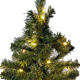 Ideas4seasons Lichtslinger/lichtsnoer LED licht - 2x - 2 meter/20 lampjes - warm wit