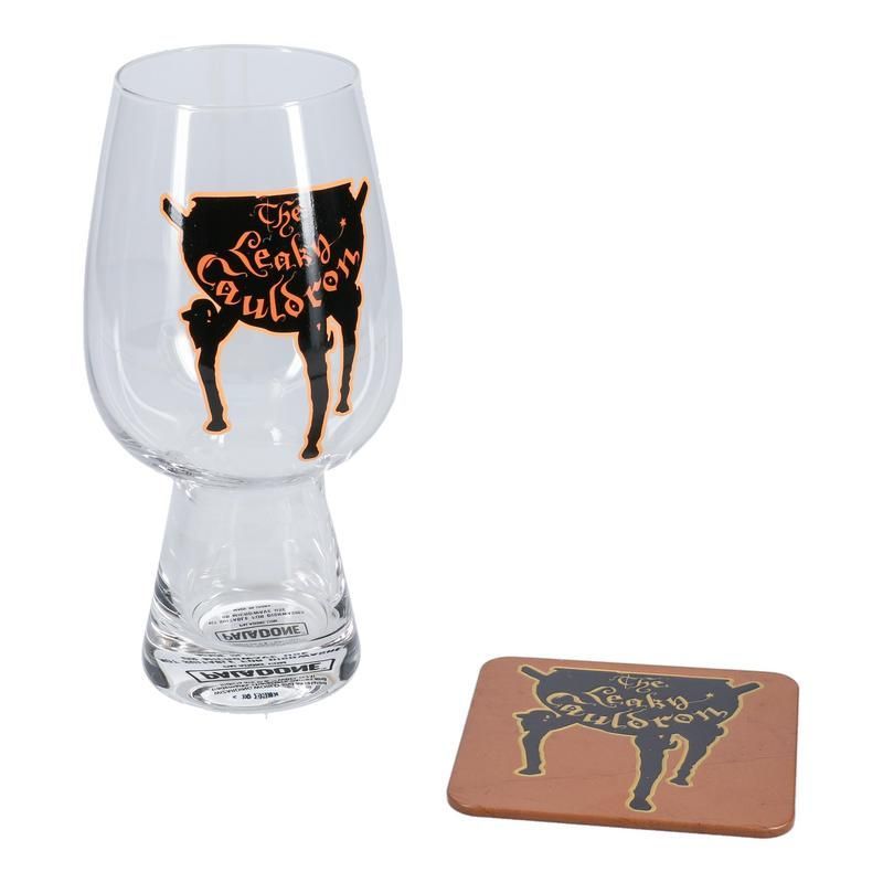 Harry Potter - The Leaky Cauldron Glass 550ml with Coaster - Paladone