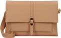 Coccinelle Dorian Schoudertas Leer 34 cm - Dames - Zandkleurig