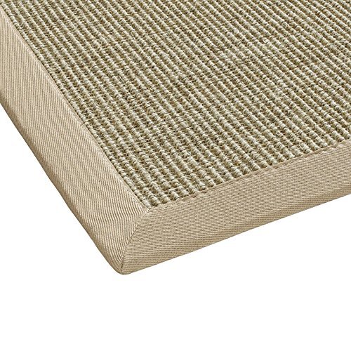 BODENMEISTER Sisal tapijt, modern hoogwaardige rand, plat weefsel, en afmetingen, variant: beige bruin naturel, 120x170