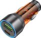 HOCO chargeur de voiture USB QC 18W + Type C 25W PD 43W NZ12A, orange