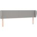 Tête de lit avec oreilles gris clair 163x23x78/88 cm tissu